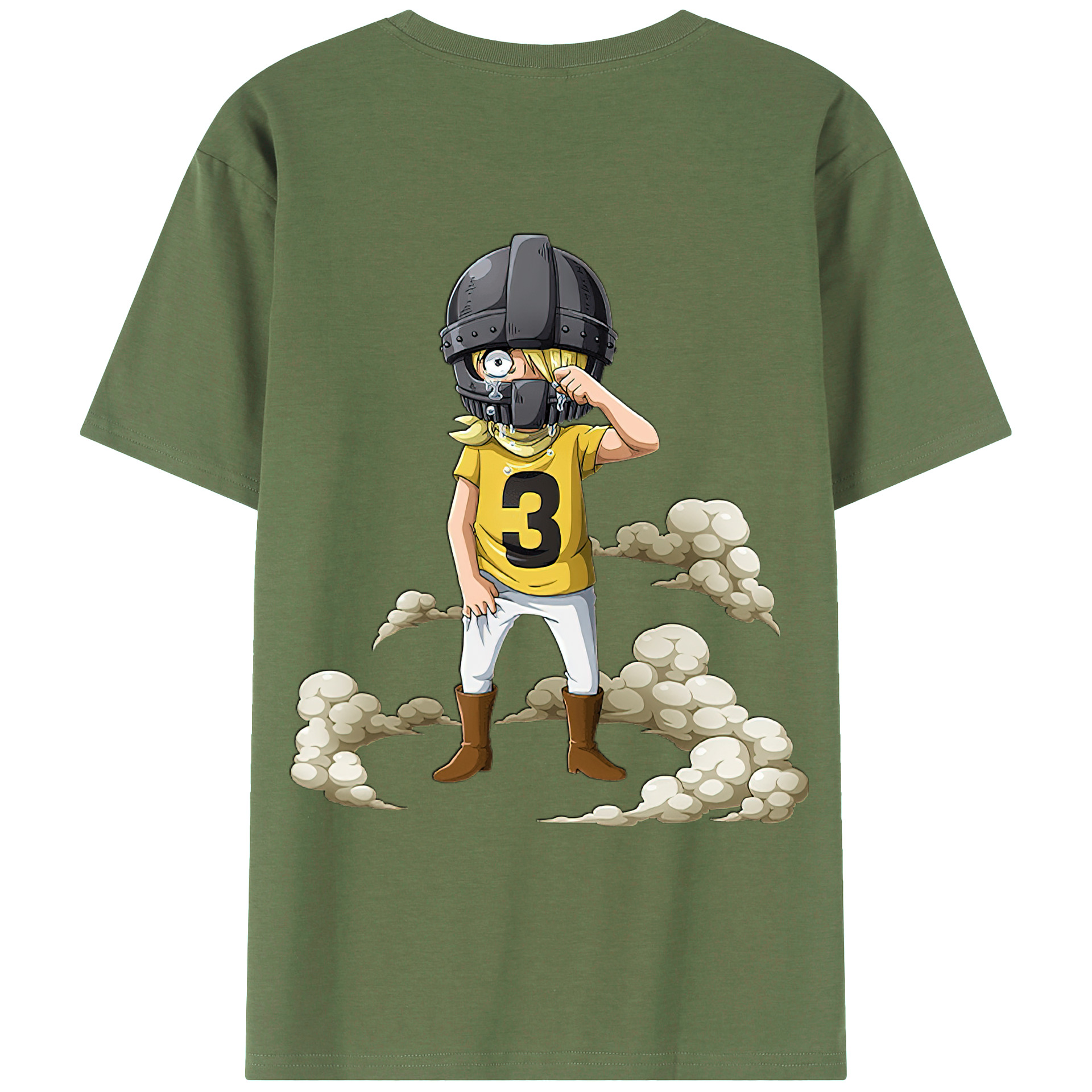 （画像用） ワンピース サンジ ONE PIECE Sanji 綿100％ メンズ半袖Tシャツ（バックプリント） 通気性